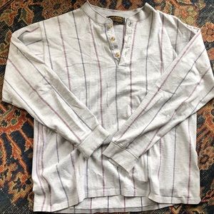 VTG 90s Eddie Bauer textured stripe henley